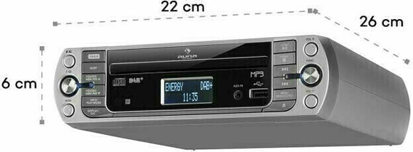Ραδιόφωνο Κουζίνας Auna KR-400 CD Ασημένιος - 10