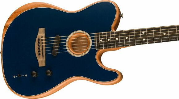 Elektroakusztikus gitár Fender American Acoustasonic Telecaster Steel Blue - 4