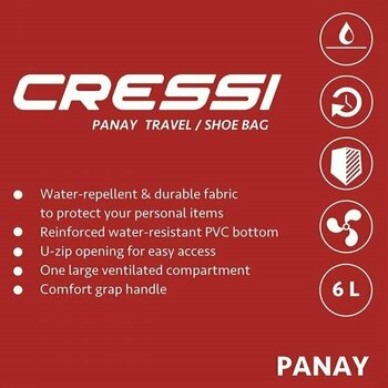 Чанта за пътуване Cressi Panay Bag Wine/Black 6L - 5