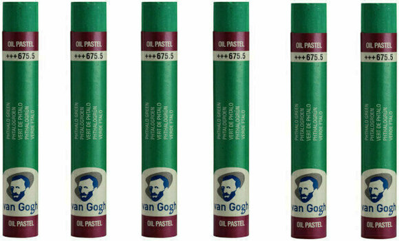 Pastel à l'huile Van Gogh Oil Pastel Stick Coffret de pastels à l'huile Phthalo Green 5 6 pièces - 2
