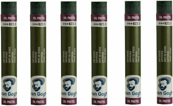 Pastel à l'huile Van Gogh Oil Pastel Stick Coffret de pastels à l'huile Sap Green 5 6 pièces - 2