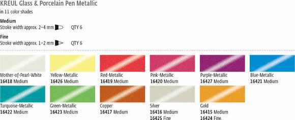 Marker Kreul Metallic 'M' Marker für Glas und Porzellan Rosa 1 Stck - 2