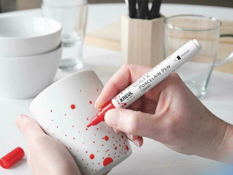 Markör Kreul Classic 'M' Glass and Porcelain Marker Cherry Red - 4
