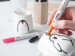 Marker Kreul Glitter 'M' Glass and Porcelain Marker Anthracite 1 pc - 2
