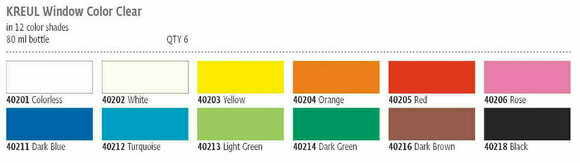 Farba na sklo Kreul Window Color Clear 80 ml Oranžová - 2