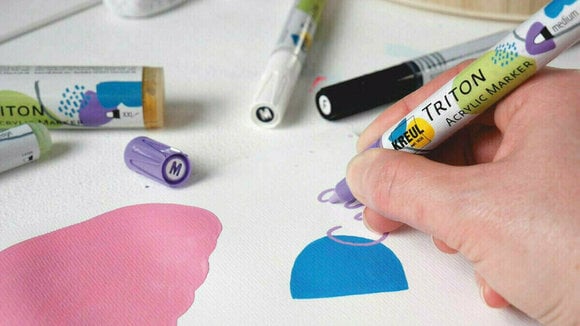 Marker Kreul Triton Długopis akrylowy Fluoresc. Pink 1 szt - 5