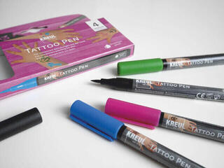 Markør Kreul Tattoo Pen Anchor, Stars, Butterfly Set Of 4 - 1