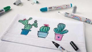 Felt-Tip Pen Kreul Javana Texi Fine Textile Marker Green 1 pc - 4