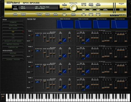 Software de estúdio de instrumentos VST Roland SRX BRASS Key (Produto digital) - 6