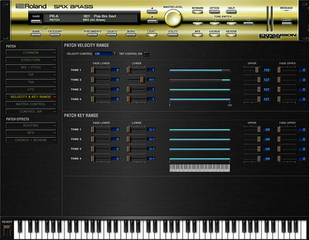 Logiciel de studio Instruments virtuels Roland SRX BRASS Key (Produit numérique) - 9