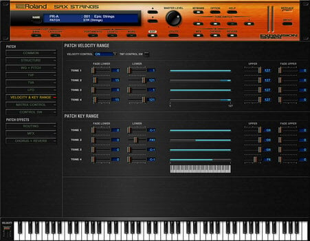 Software de estúdio de instrumentos VST Roland SRX STRINGS Key (Produto digital) - 9
