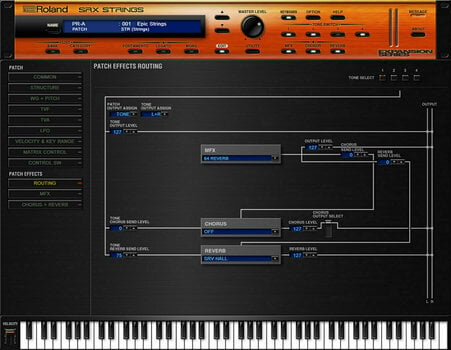 Software de estúdio de instrumentos VST Roland SRX STRINGS Key (Produto digital) - 11