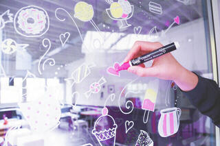 Marker Kreul Chalk Marker Medium Kreidestift Snow White 1 Stck - 2