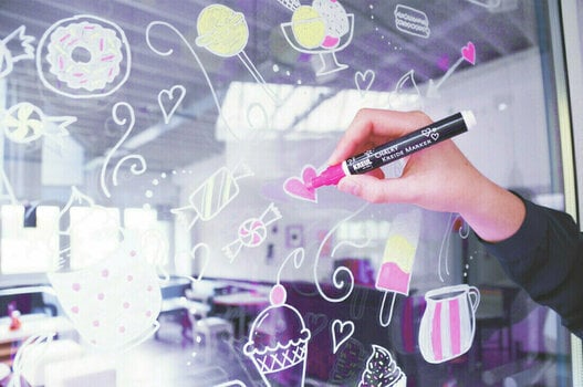 Popisovač Kreul Chalk Marker Medium Křídový popisovač Dark Lavender 1 ks - 3