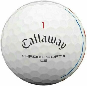 Nova loptica za golf Callaway Chrome Soft X LS White Triple Track Golf Balls - 3