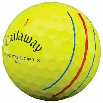Нова топка за голф Callaway Chrome Soft X LS Yellow Triple Track Golf Balls - 2