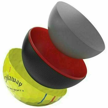 Golfová loptička Callaway Chrome Soft X LS Yellow Triple Track Golf Balls - 4