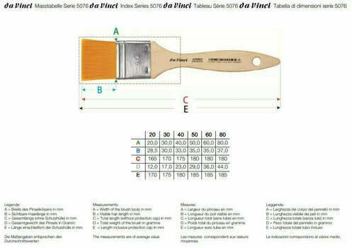 Pennello Da Vinci 5076 Jumbo Synthetics Pennello piatto 30 - 2