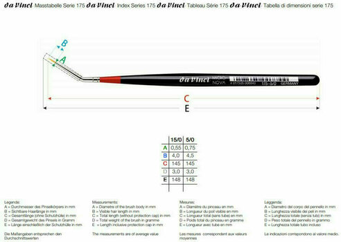 Paint Brush Da Vinci 175 Micro-Nova  Curved Brush - 15 - 2