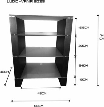 Table Hi-Fi / TV Ludic Vanir Audiorack Frosted Oak Table Hi-Fi / TV - 3