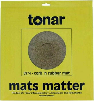 Slipmat Tonar Cork & Rubber Mixture Mat Καφέ χρώμα-Μαύρο χρώμα - 2
