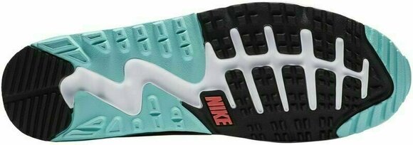 Nike Air Max 90 G Mens Golf Shoes White/Hot Punch/Black/Aurora Green US 9,5  - Muziker
