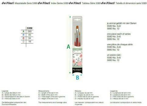 Pinsel Da Vinci Brush 5389 Set Rundbürsten 3 Stck - 2