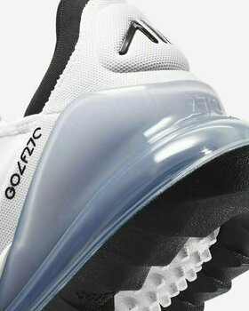 Calçado de golfe para homem Nike Air Max 270 G Golf Shoes White/Black/Pure Platinum 44,5 - 8