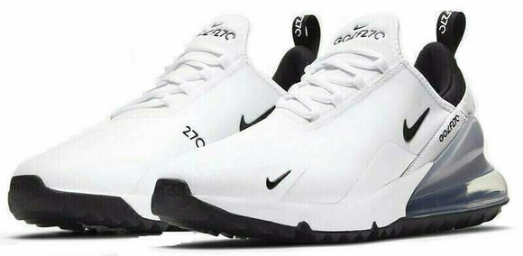 Chaussures de golf pour hommes Nike Air Max 270 G Golf Shoes White/Black/Pure Platinum 44,5 - 3