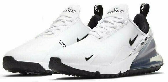 Nike Air Max 270 G Golf Shoes White/Black/Pure Platinum 45 (Damaged) -  Muziker