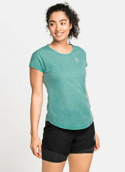 Running t-shirt with short sleeves
 Odlo Millennium Linencool T-Shirt Jaded Melange XS Running t-shirt with short sleeves - 3