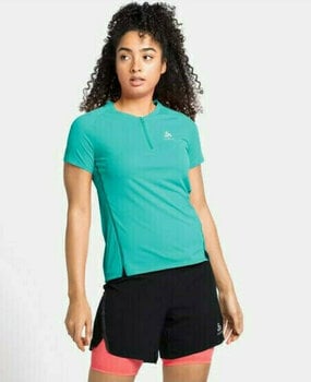Running t-shirt with short sleeves
 Odlo Axalp Trail Half-Zip Jaded S Running t-shirt with short sleeves - 3