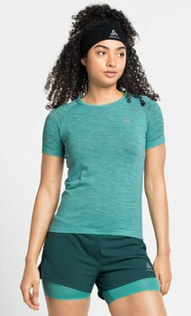 Κοντομάνικη Μπλούζα Τρεξίματος Odlo Blackcomb Ceramicool T-Shirt Jaded/Space Dye XS Κοντομάνικη Μπλούζα Τρεξίματος - 3