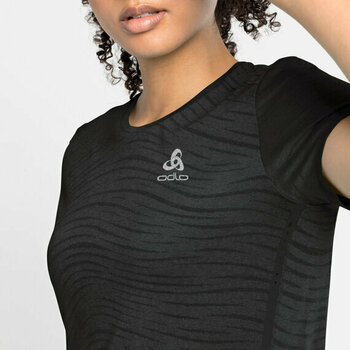 Hardloopshirt met korte mouwen Odlo Zeroweight Engineered Chill-Tec T-Shirt Black Melange XS Hardloopshirt met korte mouwen - 5