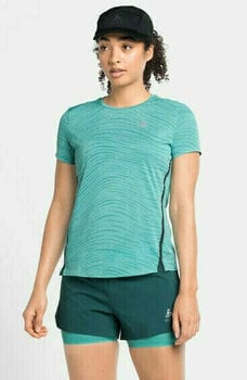 Hardloopshirt met korte mouwen Odlo Zeroweight Engineered Chill-Tec T-Shirt Jaded Melange XS Hardloopshirt met korte mouwen - 3
