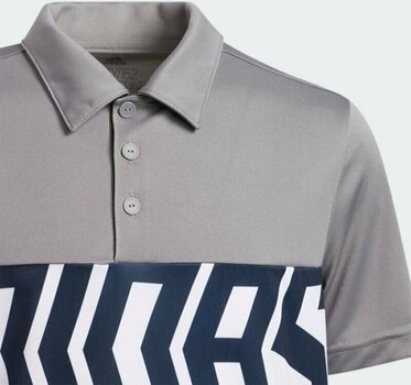 Camisa pólo Adidas Print Color Block Grey Three 7 - 8 Y Camisa pólo - 4