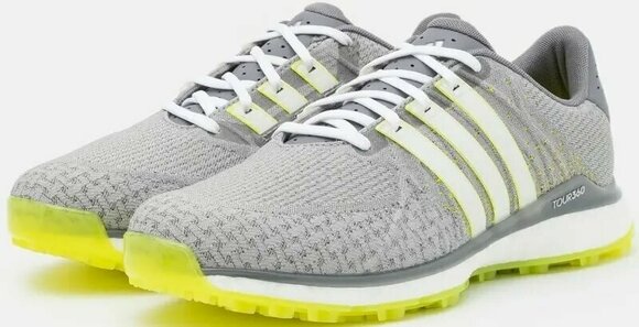 Calçado de golfe para homem Adidas Tour360 XT-SL Tex Grey Three/White/Acid Yellow 42 2/3 Calçado de golfe para homem - 2