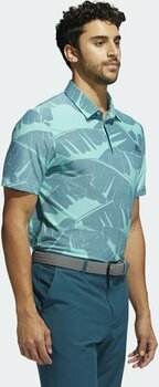 Tricou polo Adidas Vibes Print Acid Mint/Wild Teal 2XL Tricou polo - 5