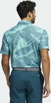 Polo Shirt Adidas Vibes Print Acid Mint/Wild Teal M Polo Shirt - 6