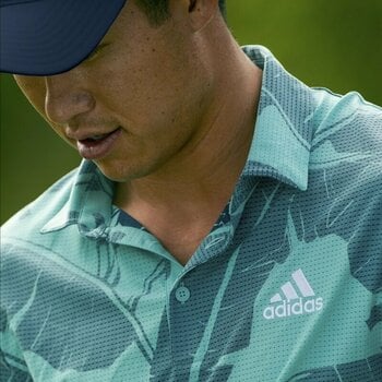 Πουκάμισα Πόλο Adidas Vibes Print Acid Mint/Wild Teal M Πουκάμισα Πόλο - 7