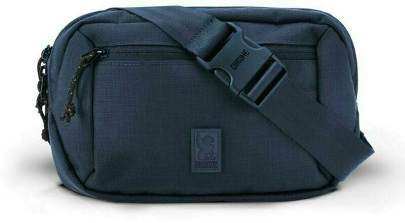 Wallet, Crossbody Bag Chrome Ziptop Waistpack Navy Blue Tonal Waistbag - 2