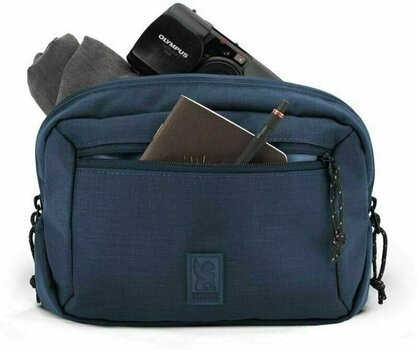 Wallet, Crossbody Bag Chrome Ziptop Waistpack Navy Blue Tonal Waistbag - 3