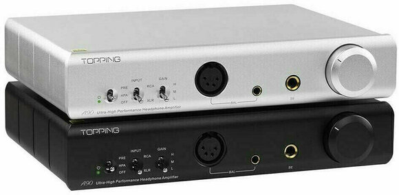 Hi-Fi Студио усилвател за слушалки Topping Audio A90 Silver - 2