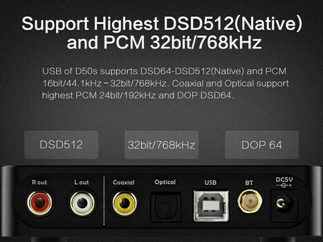 Hi-Fi DAC & ADC Interface Topping Audio D50s Black - 5