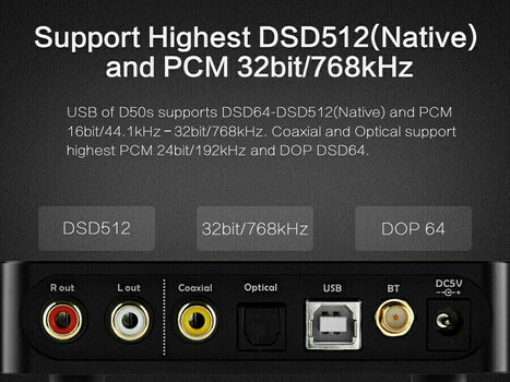 HiFi DAC & ADC Interface Topping Audio D50s Black HiFi DAC & ADC Interface - 5