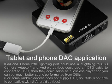 Interface DAC e ADC Hi-Fi Topping Audio D50s Black Interface DAC e ADC Hi-Fi - 9