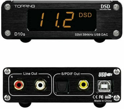 Hi-Fi vmesnik DAC in ADC Topping Audio D10s Črna - 4
