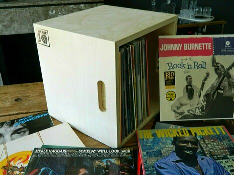 Cutie pentru înregistrări LP Music Box Designs Birch Plywood LP Storage Box Cutia Cutie pentru înregistrări LP - 6