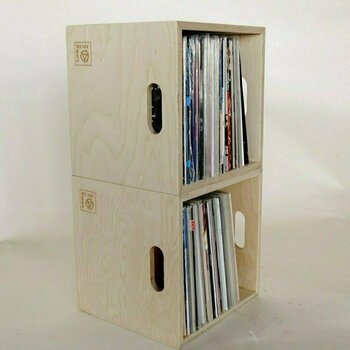Škatla za vinilne plošče Music Box Designs Birch Plywood LP Storage Box - 7