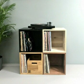 Vinyl Record Box Music Box Designs A Whole Lotta Rosewood (oiled)- 12 Inch Oak Vinyl Record Storage Box - 4